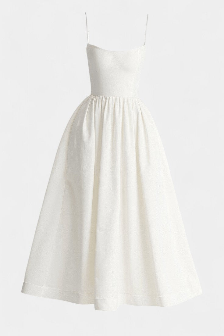 Marvelle Vestido Midi Sin Mangas de Caída Ligera