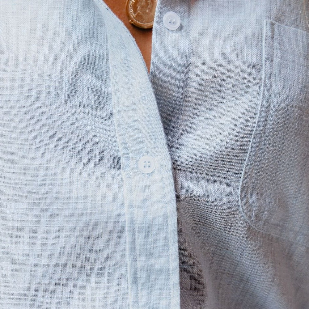 LÍA CAMISA DE LINO CON BOLSILLO