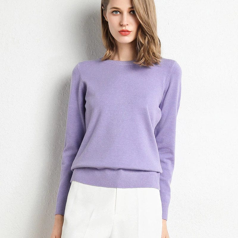 Maglia in cashmere con scollo classico