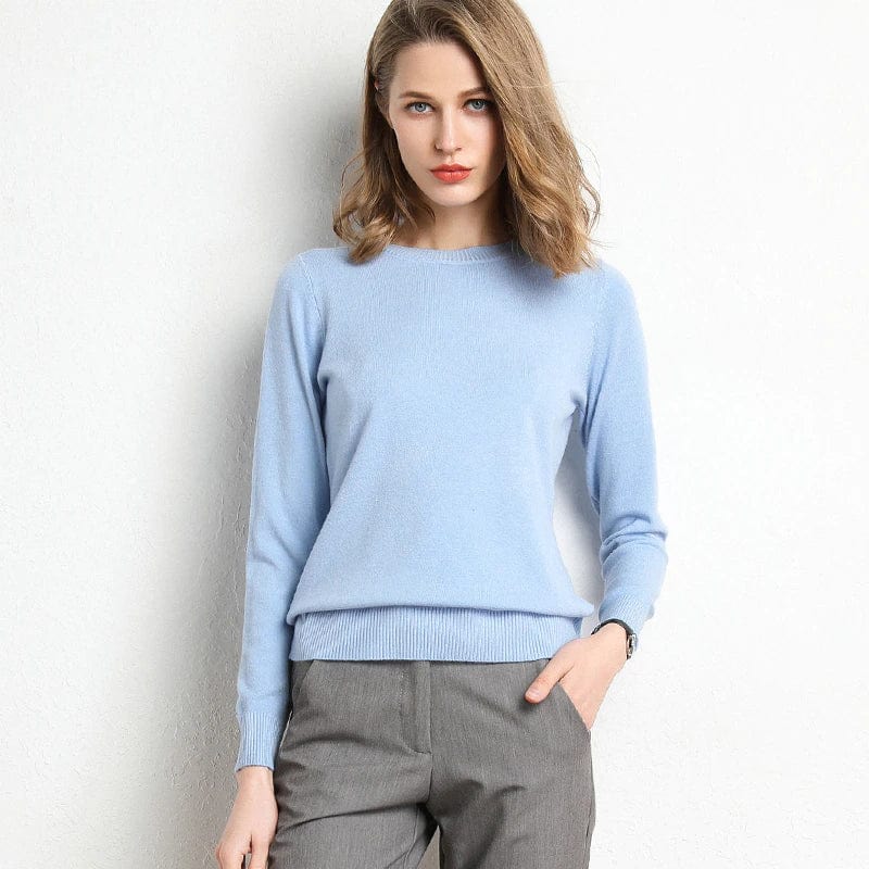 Maglia in cashmere con scollo classico