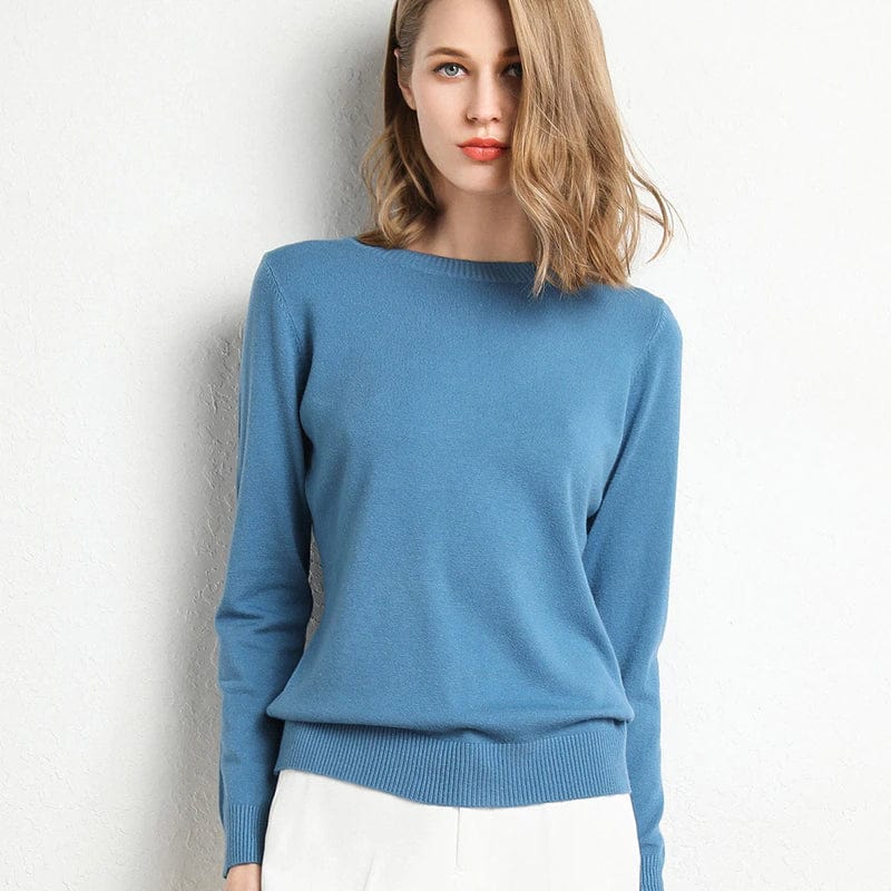 Maglia in cashmere con scollo classico