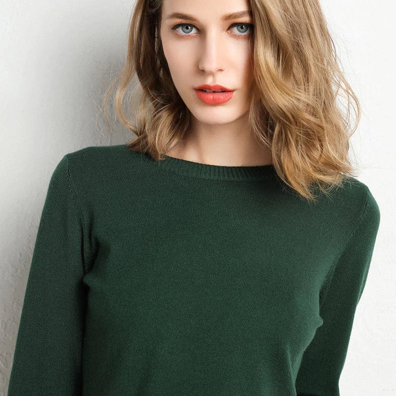 Maglia in cashmere con scollo classico