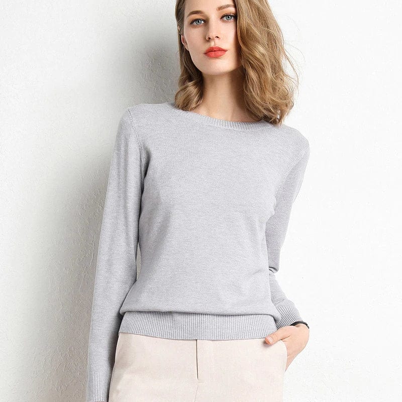 Maglia in cashmere con scollo classico