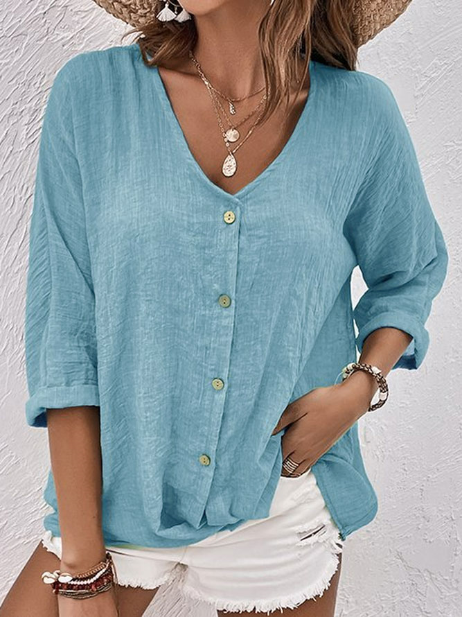 Sarah | Camicia di lino leggera con bottoni