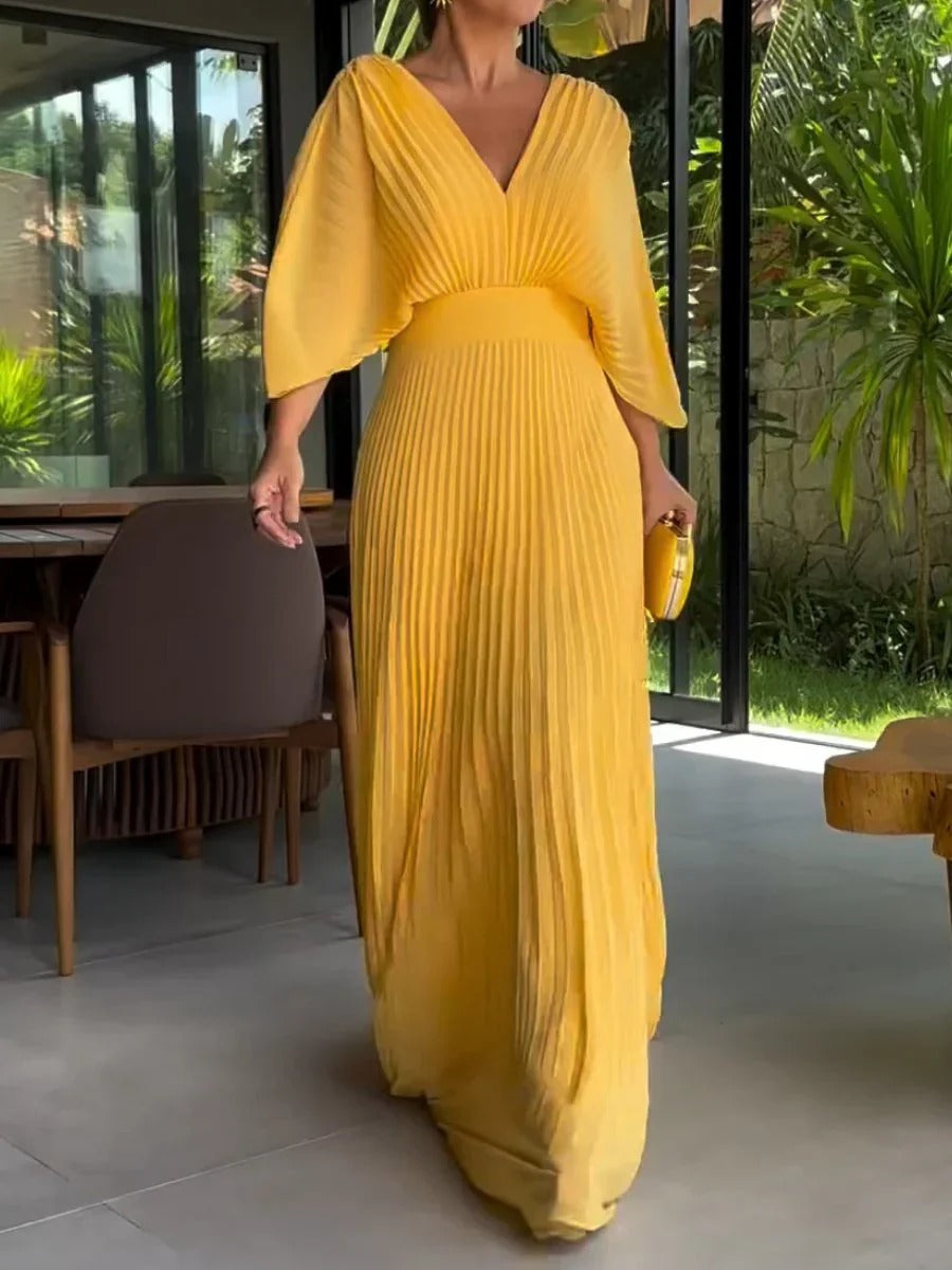 AMAYA VESTIDO CLÁSICO PLISADO