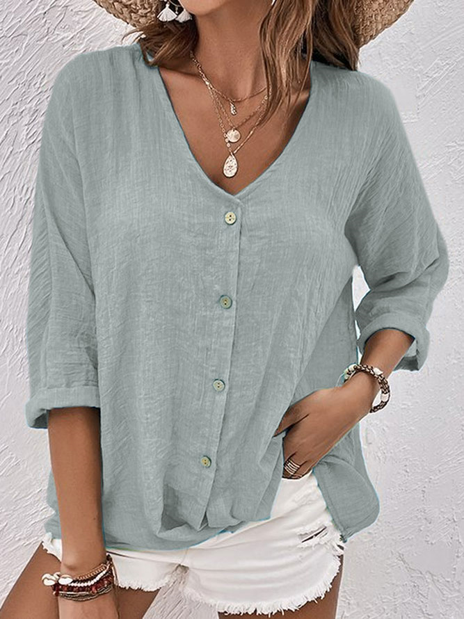 Sarah | Camicia di lino leggera con bottoni
