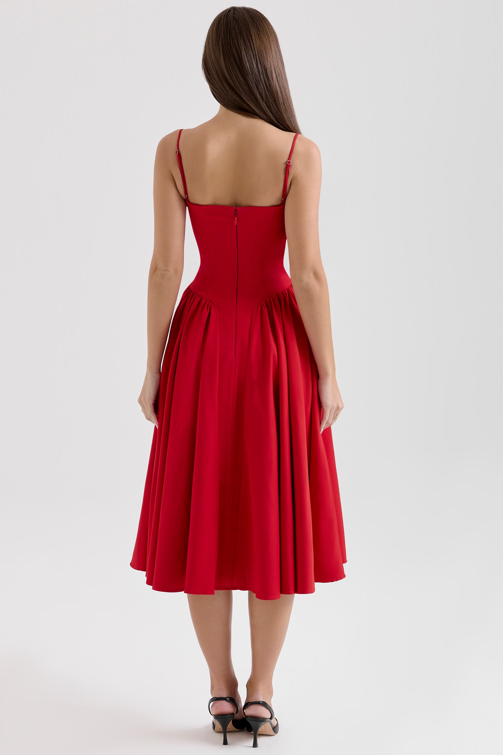 Felicity Vestido Midi Corsé Sin Mangas