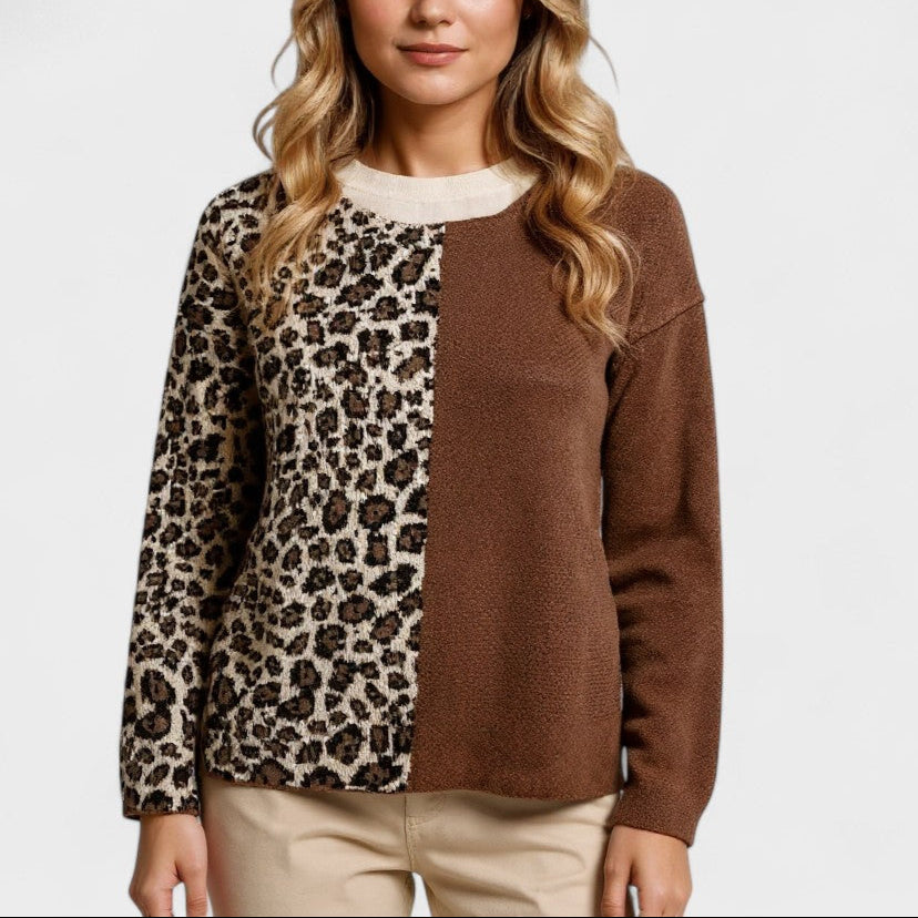 VALENTINA - SUÉTER ANIMALPRINT CHIC CASUAL